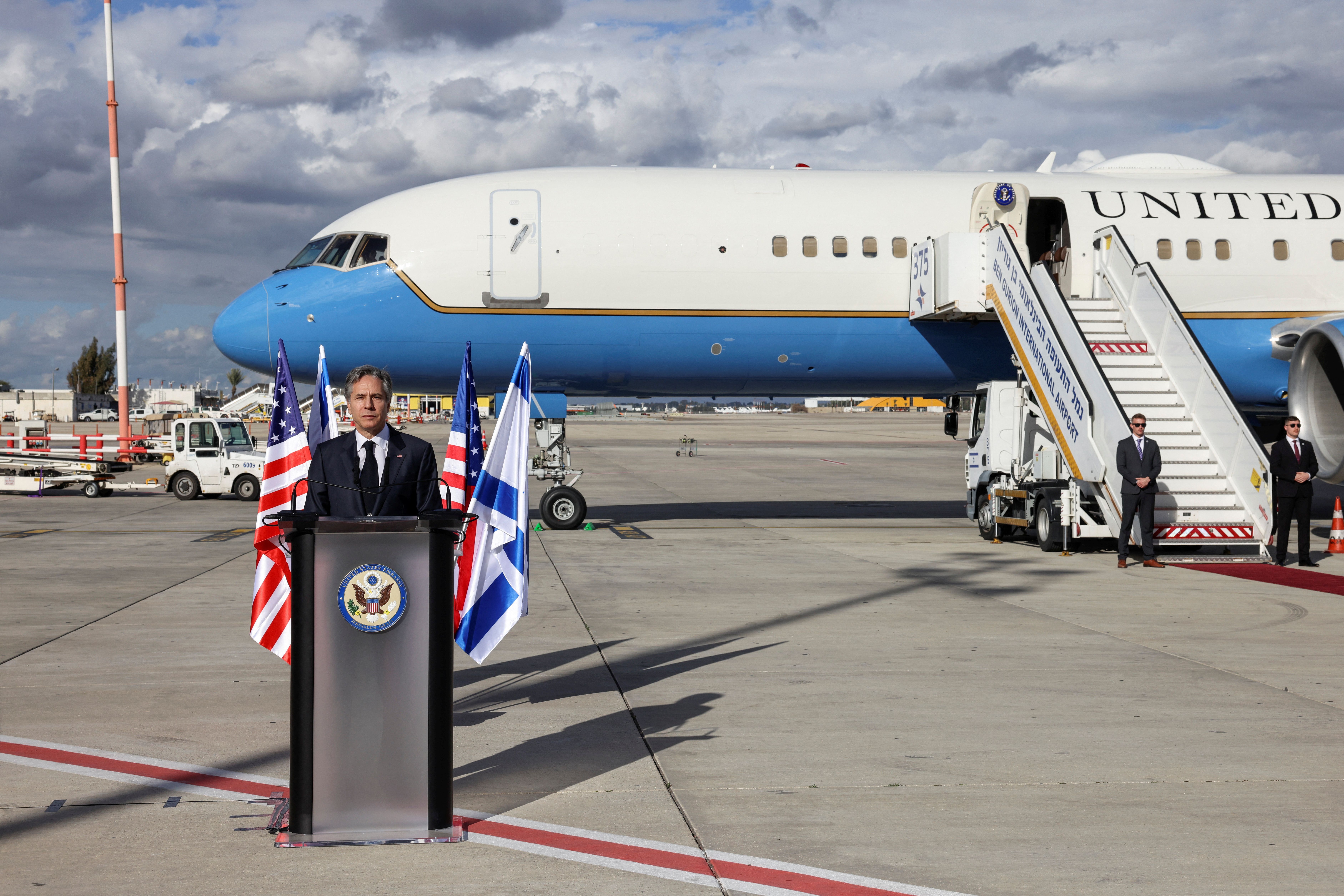 بلینکن وارد دفتر نتانیاهو در اورشلیم شد؛ تاکید بر کاهش تنش میان اسرائیل و فلسطینیان