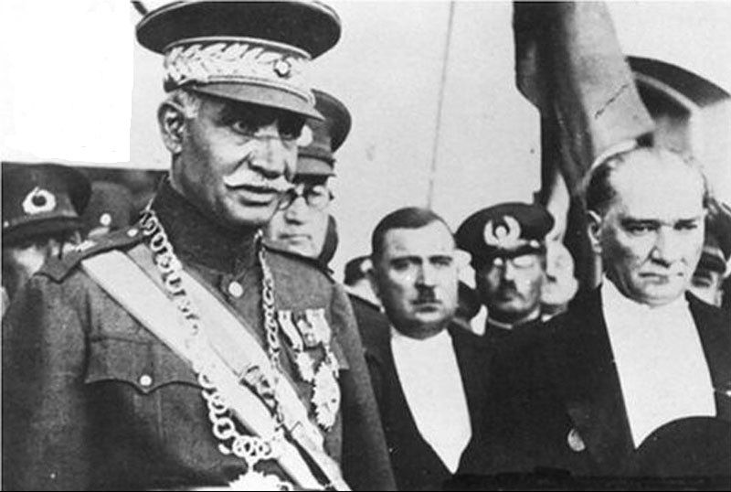 Reza Shah with Ataturk in Turkey, the two modernizing leaders in the Middle East