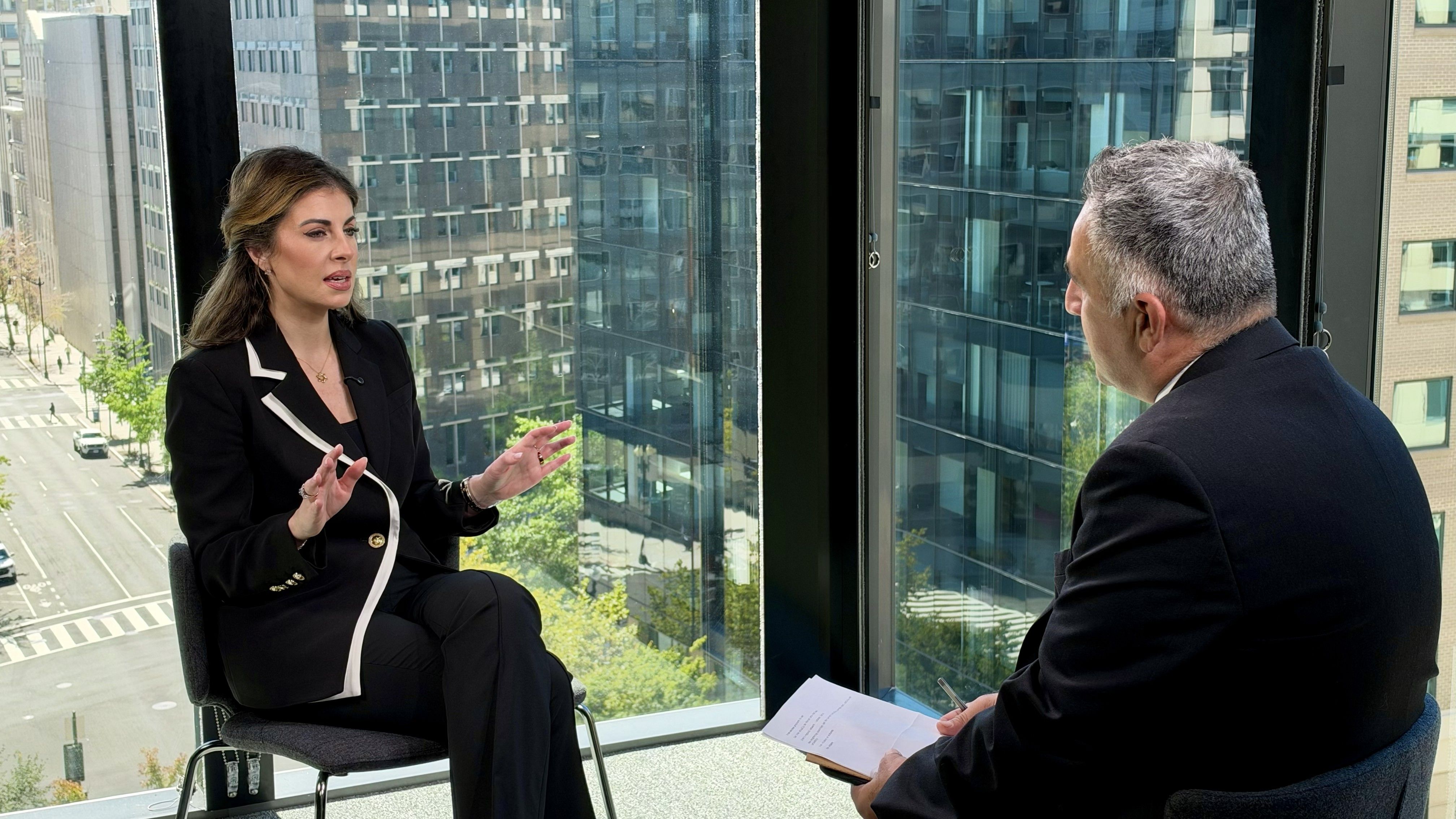 Former senior US official Morgan Ortagus in an interview with Iran International's Kambiz Tavana in Washington DC on September 24, 2026.