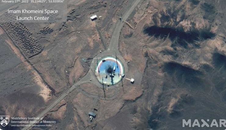 صور للأقمار الصناعة تظهر محاولة إيرانية  فاشلة محتملة في إطلاق صاروخ حامل للأقمار