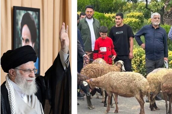 سپاه در گرگان برای سلامتی خامنهای ۱۲ گوسفند کشت