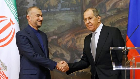 Iranian foreign minister Amir-Abdollahian with his Russia counterpart Lavrov in 2022
