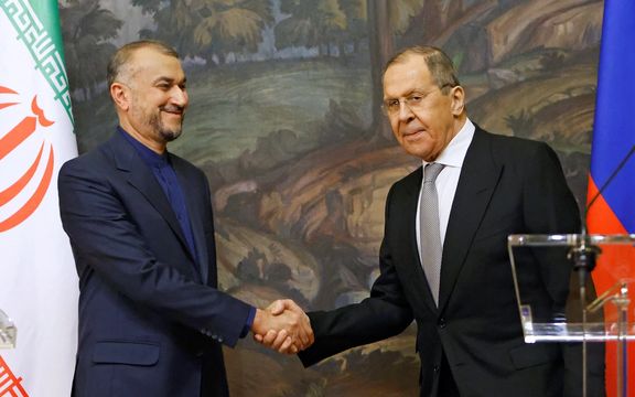 Iranian foreign minister Amir-Abdollahian with his Russia counterpart Lavrov in 2022
