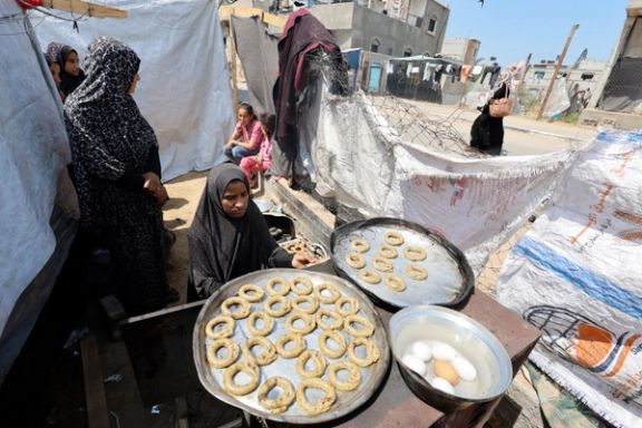 اردوگاه آوارگان فلسطینی در رفح، جنوب نوار غزه، ۲۰ فروردین
