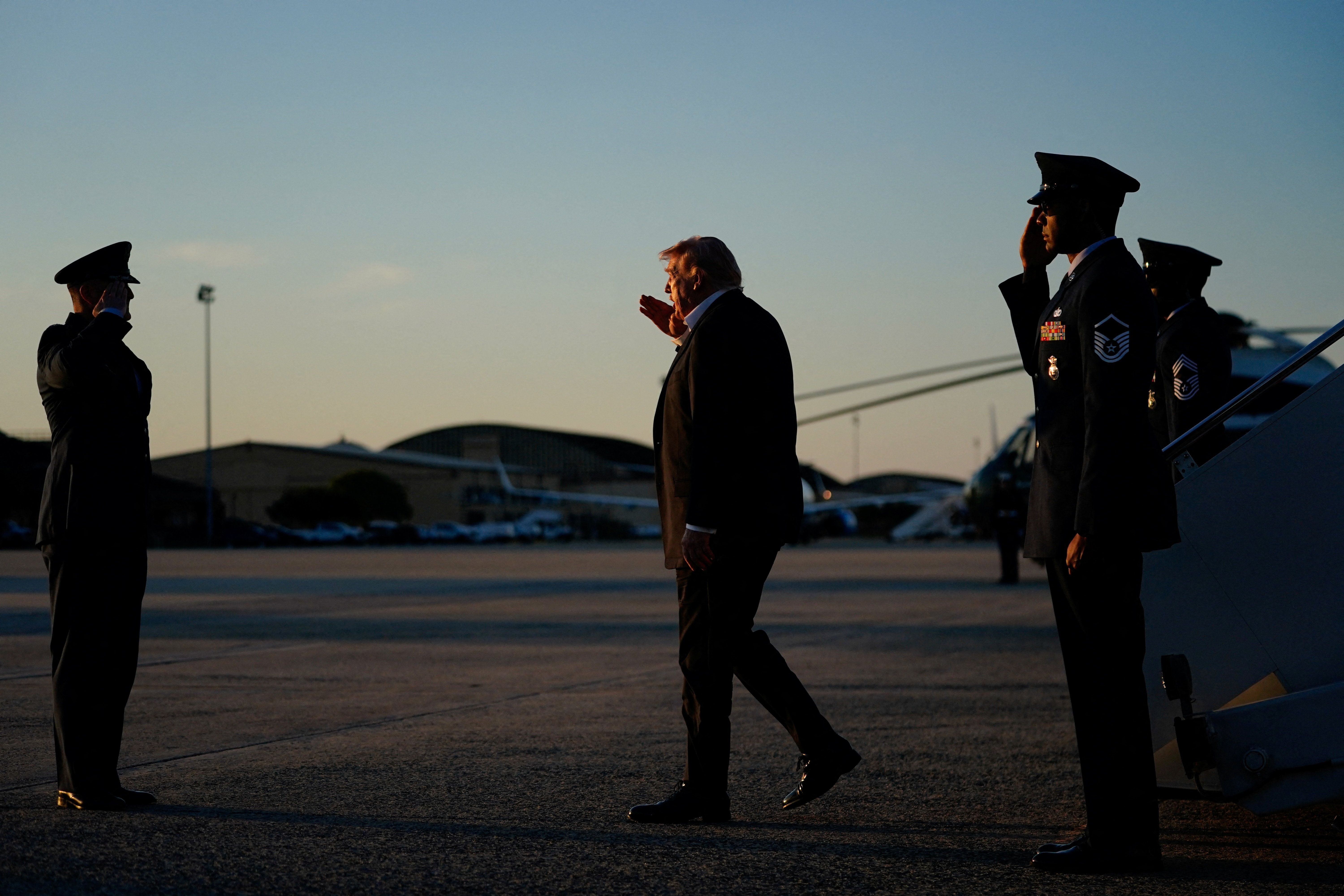 US President Donald Trump arrives at Joint Base Andrews in the US on May 3, 2026. 