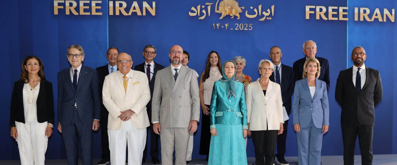 Senior former Western officials flank Maryam Rajavi, NCRI president, at Rome conference, July 31, 2025.