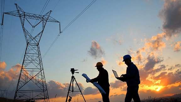 Electricity grid in Western Iran, near Iraq