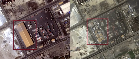 Complete destruction of a large administrative building in the Onik yard