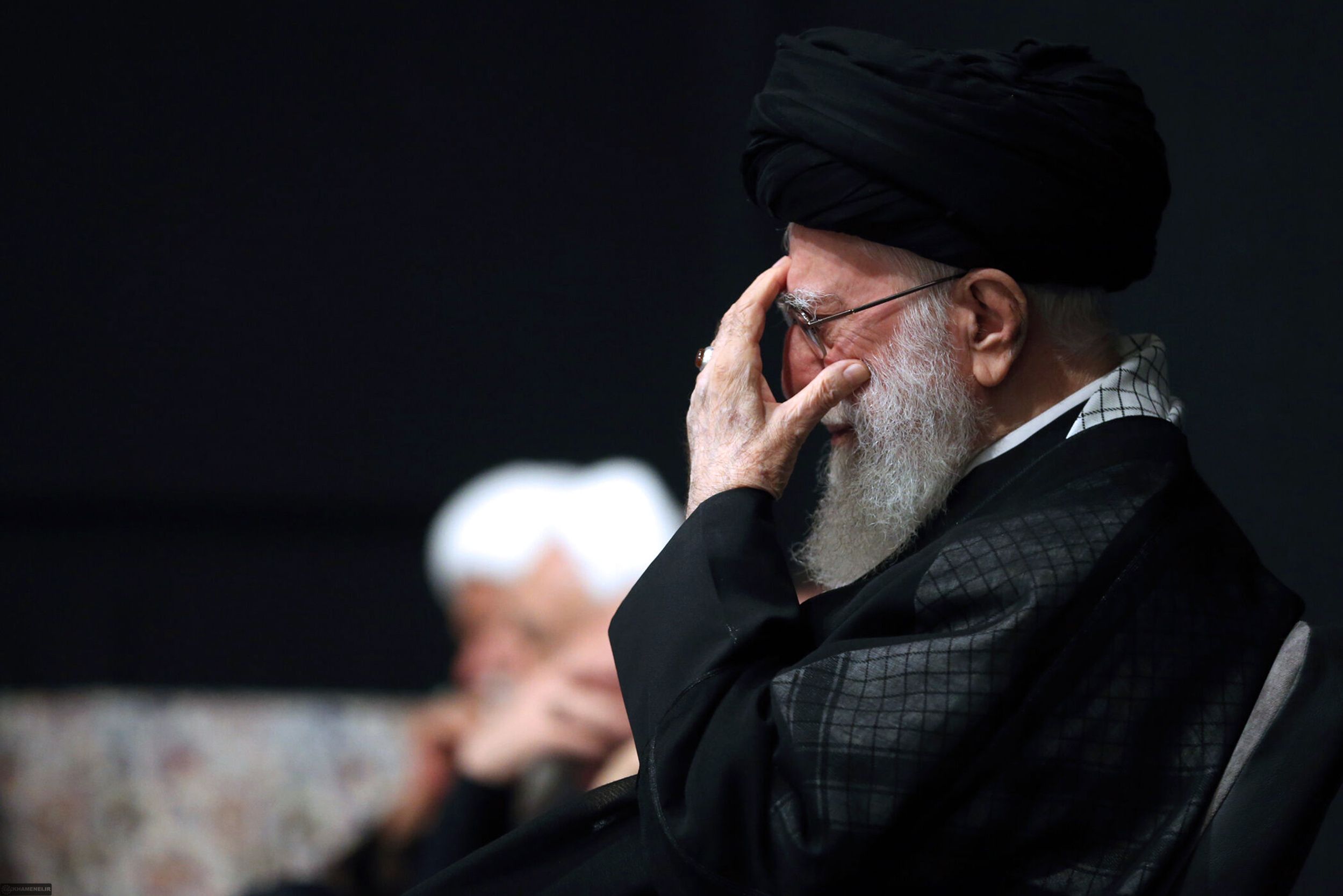 Supreme Leader Ali Khamenei during a Muharram mourning ceremony, July 2024.