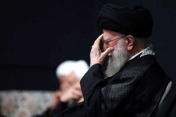 Supreme Leader Ali Khamenei during a Muharram mourning ceremony, July 2024.