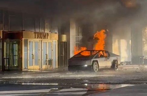 در انفجار سایبرتراک تسلا در مقابل هتل ترامپ در لاس وگاس یک نفر کشته و ۷ نفر زخمی شدند