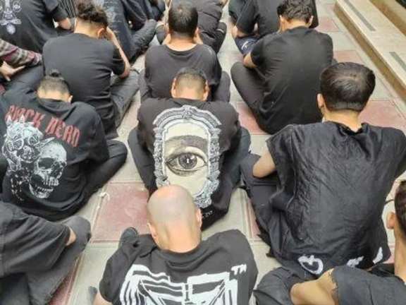 A photo released by the authorities shows a group of detainees. May 17, 2024