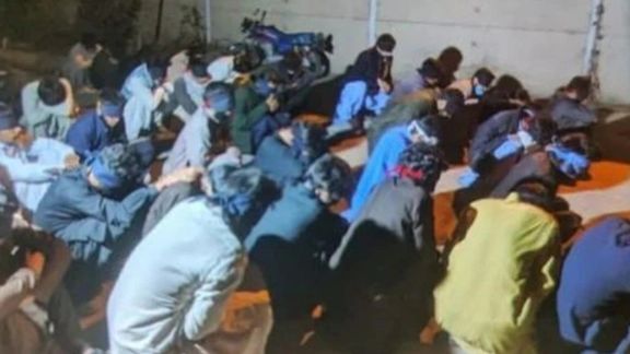 A group of people arrested in Zahedan in January 2023