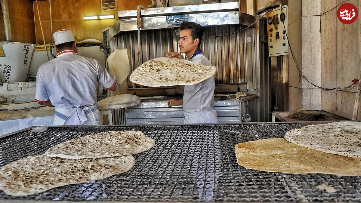 A Taftoon Bakery in Iran