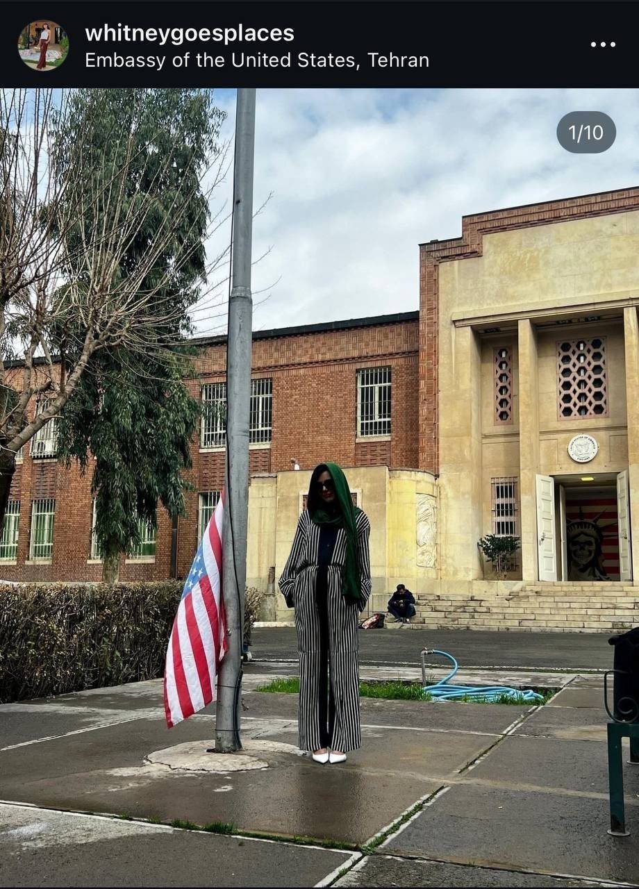 American porn actress Whitney Wright in Tehran  (February 2024)