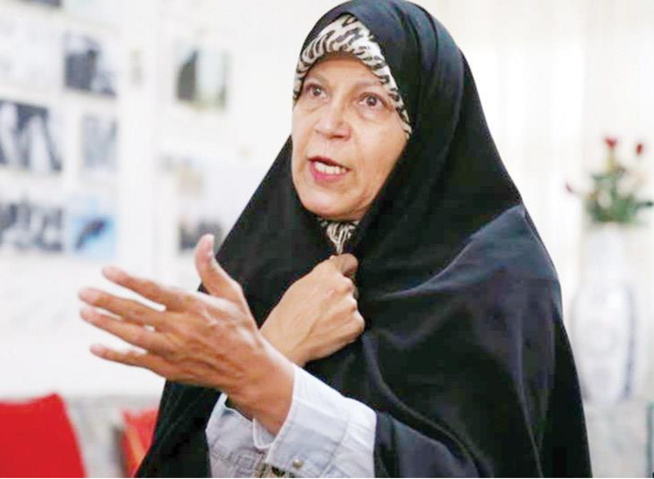 Faezeh Hashemi, daughter of former Iranian president, Akbar Hashemi Rafsanjani 