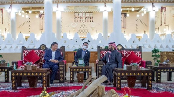 Saudi Crown Prince Mohammed Bin Salman meets Chinese President Xi Jinping in Riyadh, Saudi Arabia December 8, 2022