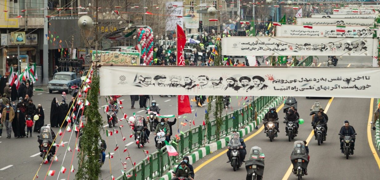 A scene from Tehran streets on Friday, February 11, 2022