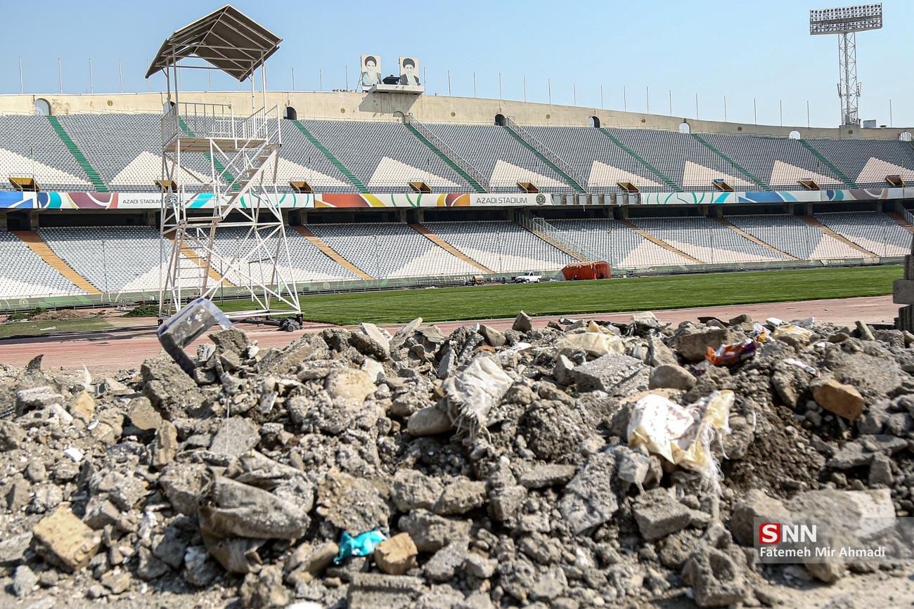آخرین وضعیت بازسازی استادیوم آزادی، در روز لغو میزبانی‌های ایران