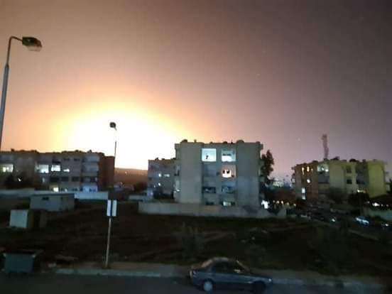An Israeli air strike on targets in Syria in February 2021