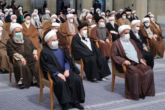 Members of the Assembly of Experts listening to Khamenei. March 10, 2022