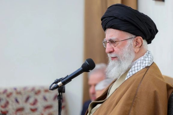 Supreme Leader Ali Khamenei speaking on April 13, 2025