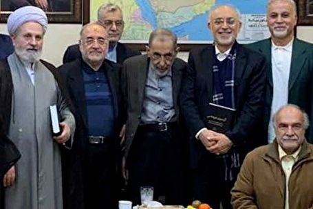 Ali Akbar Velayati (center), the prominent foreign policy advisor to Iran's Supreme Leader Ali Khamenei