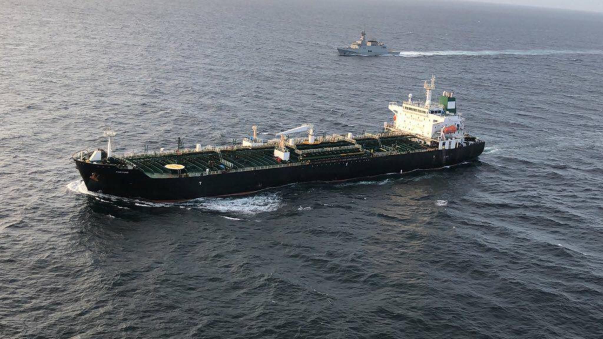 An Iranian tanker approaching Venezuelan coast carrying gasoline. May 5, 2020