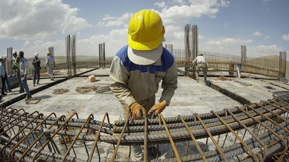 File photo of an Iranian construction worker