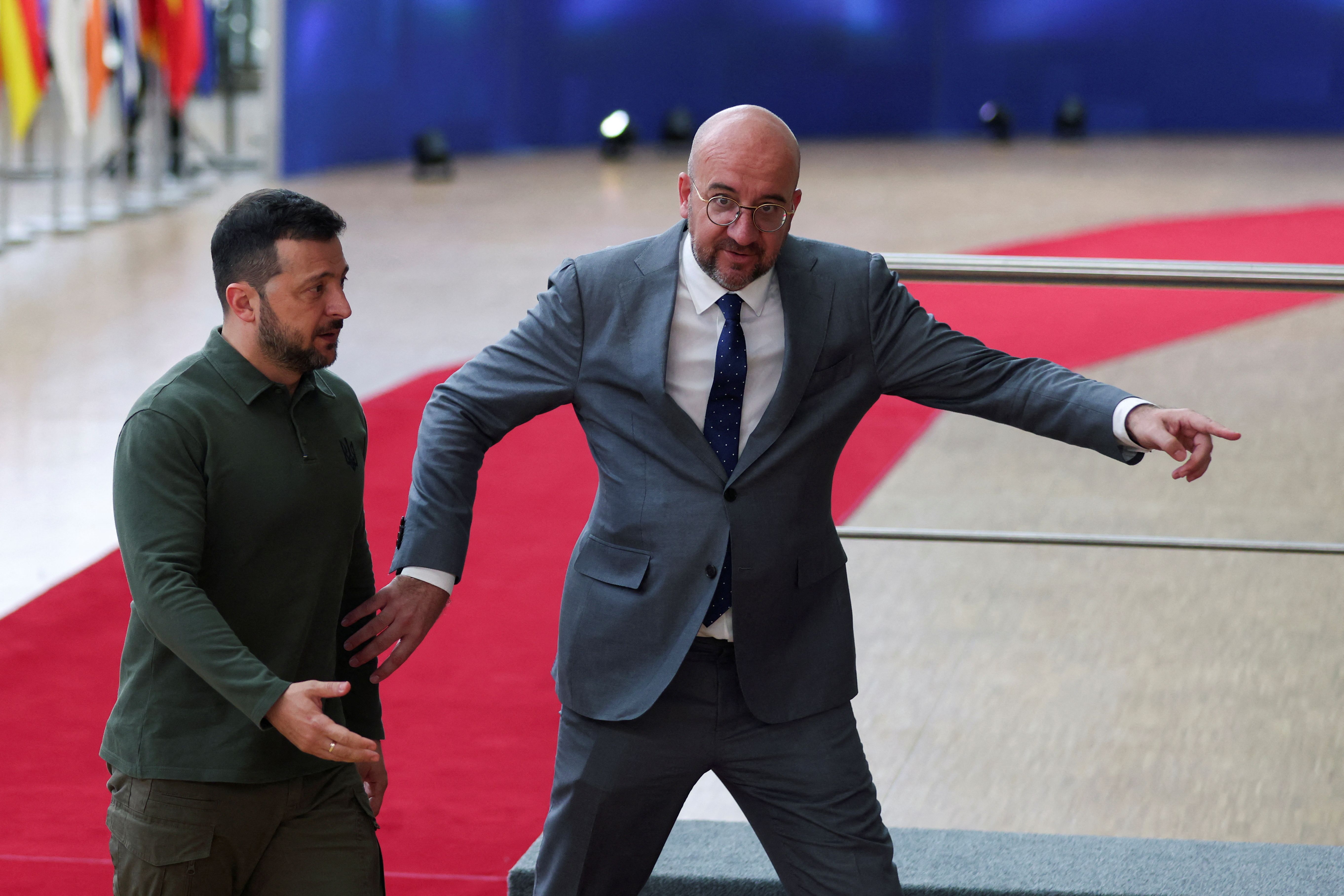 زلنسکی برای امضای توافق‌نامه امنیتی اوکراین با اتحادیه اروپا به بروکسل رفت