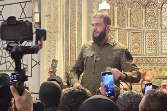 ابومحمد جولانی، رهبر تحریر شام وارد مسجد اموی دمشق شد