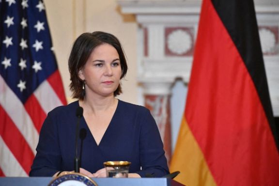 German Foreign Minister Annalena Baerbock at at the US State Department in Washington, January 5, 2022