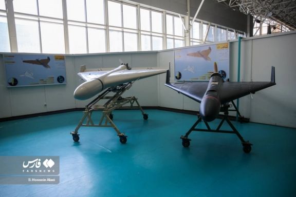 Iranian kamikaze drones on display in Tehran
