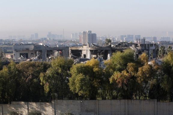 A view of a damaged building following missile attacks, in Erbil, Iraq, January 16, 2024.