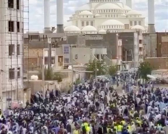 Protesters in the city of Zahedan on March 24, 2023