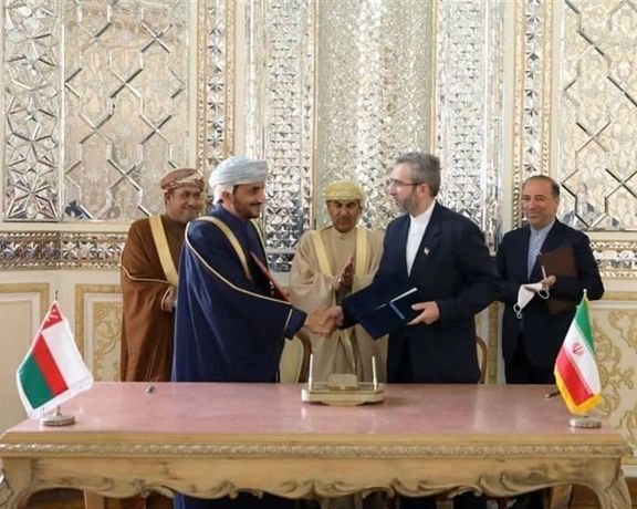 Iranian and Omani deputy foreign ministers meeting in Tehran on Sunday, December 26.