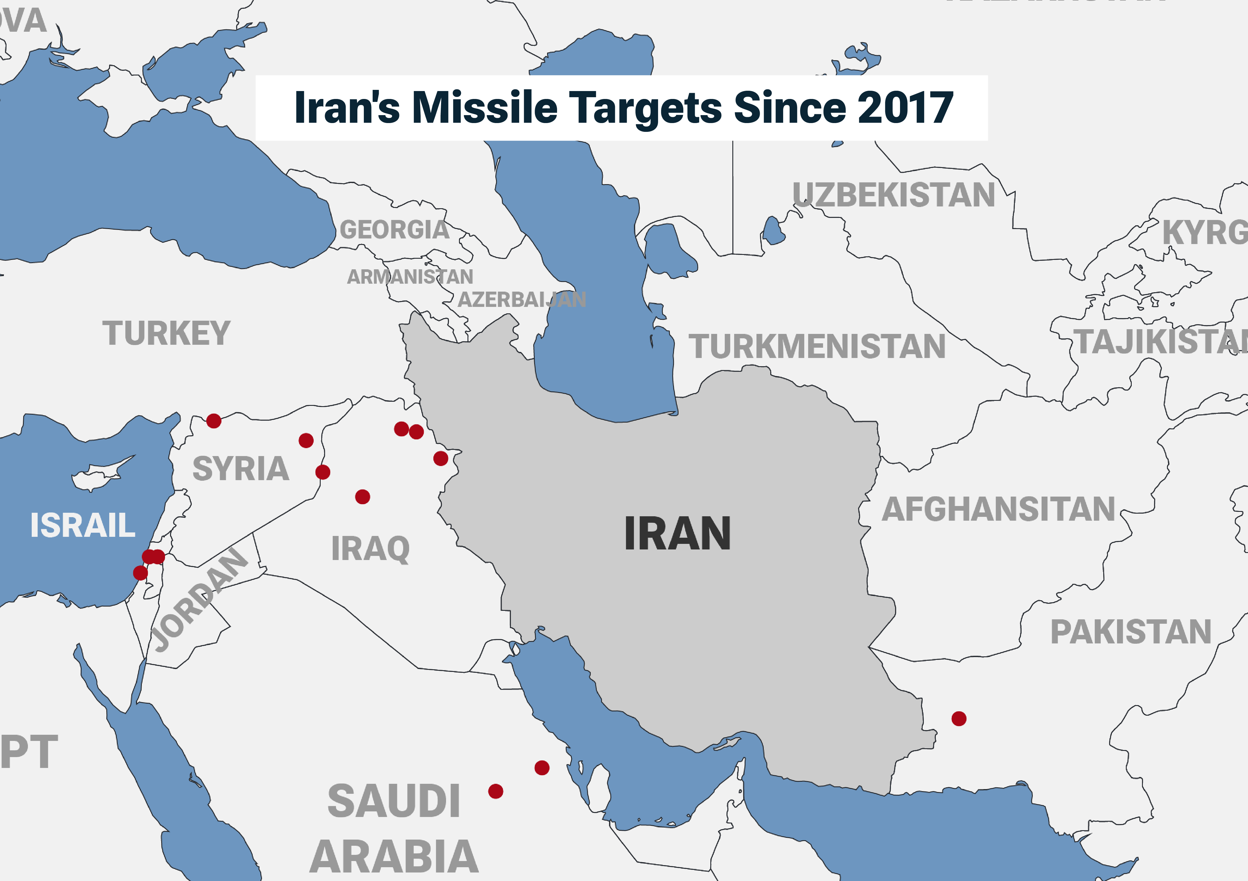 Iran's Missile Targets Since 2017