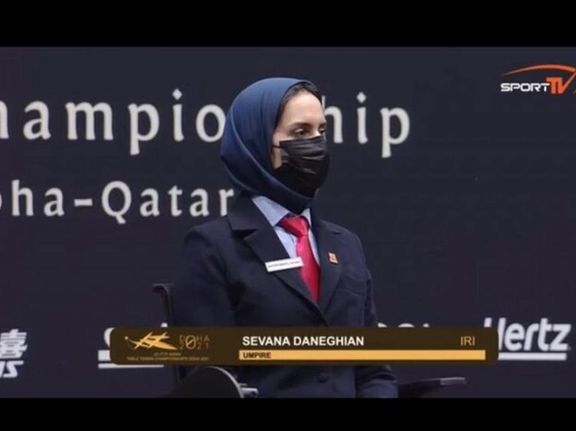 سوانا دانغیان، داور زن ایرانی فینال تنیس روی میز قهرمانی آسیا را قضاوت میکند