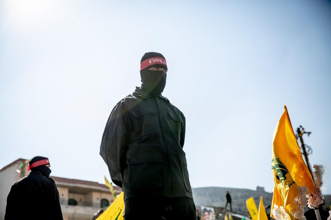 نیروهای حزب‌الله در منطقه عیترون در جنوب لبنان، ۱۰ اسفند ۱۴۰۳