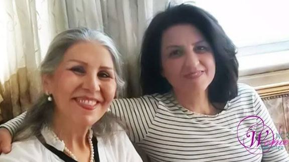 Bahai community leaders Fariba Kamalabadi (right) and Mahvash Sabet Shahriari