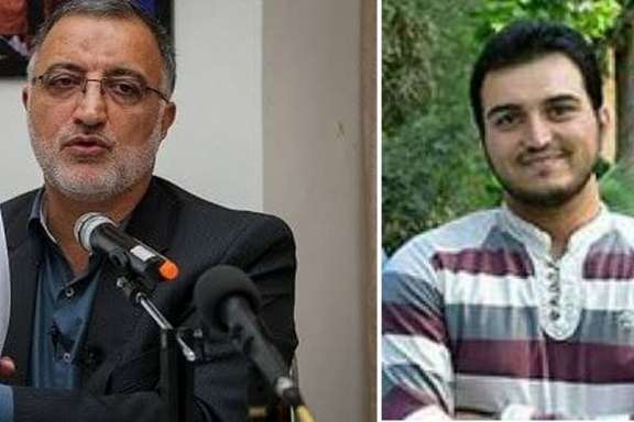 Tehran’s mayor Alireza Zakani (left) and his son-in-law Hossein Heydari