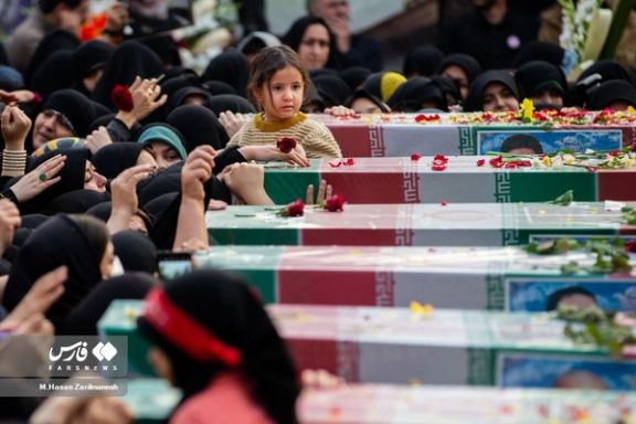 A funeral service for several Iranian forces killed in Syria or Iraq, Tehran, December 2, 2023