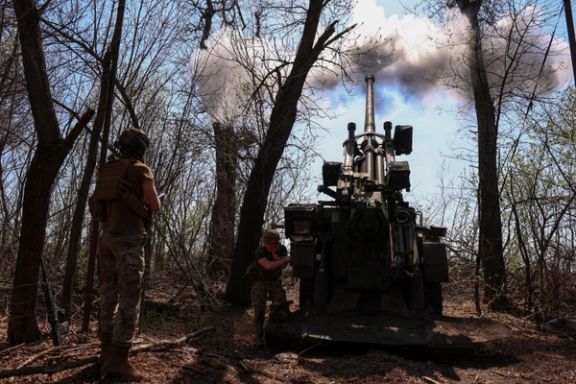 نظامیان اوکراینی در خط مقدم نبرد با روسیه، دونتسک، ۲۹ فروردین