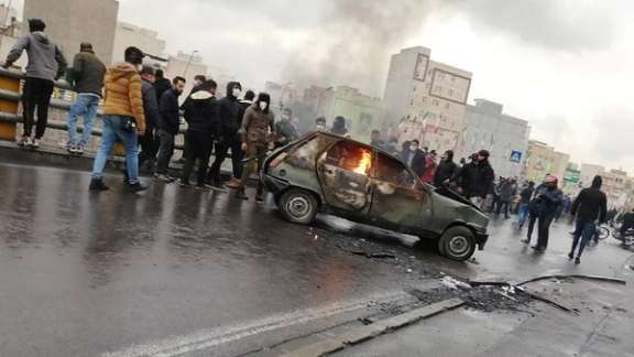 Bloody protests in Iran in 2019 triggered by a fuel price rise.
