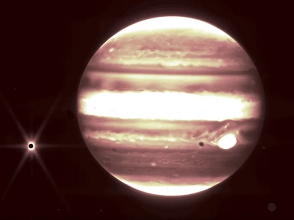 ناسا اولین تصویر رنگی تلسکوپ فضایی جیمز وب را از سیاره مشتری منتشر کرد