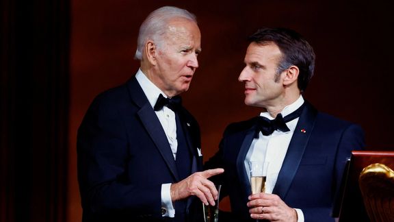 President Joe Biden with his French counterpart Emmanuel Macron in December 2021