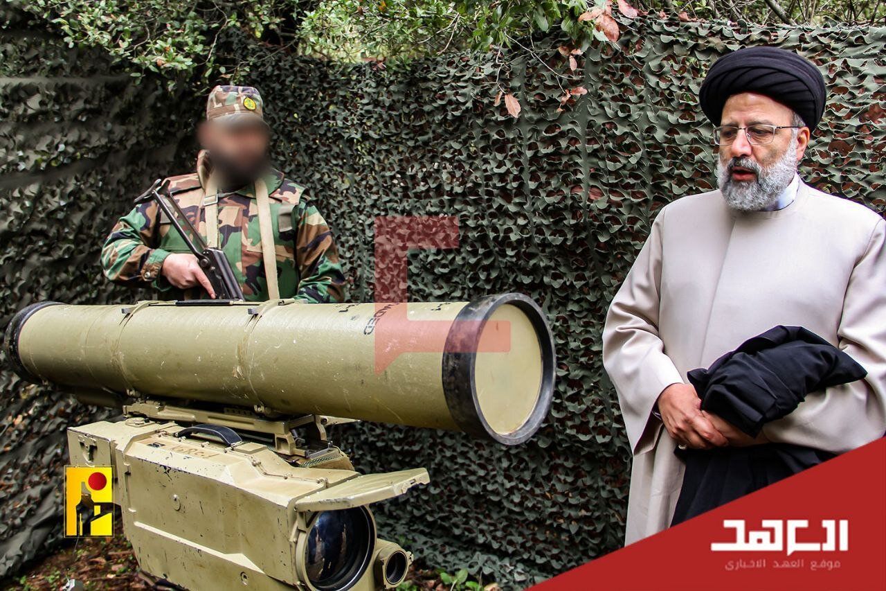 تصویری که حزب‌الله لبنان از بازدید رئیسی از یکی از پایگاه‌هایش در جنوب لبنان منتشر کرد