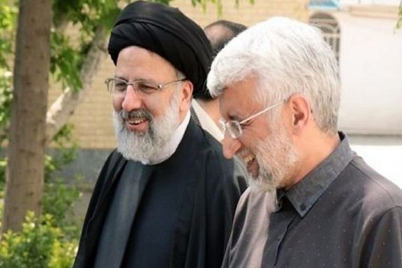Saeed Jalili with President Ebrahim Raisi in August 2021