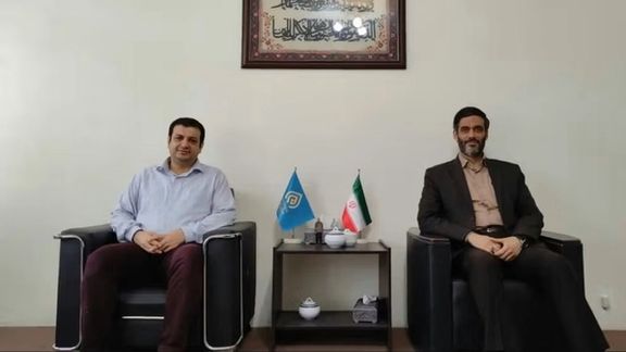 سعید محمد (سمت راست)، فرمانده پیشین قرارگاه خاتم الانبیاء سپاه پاسداران از حامیان موسسه مصاف، متعلق به علیاکبر رائفیپور (سمت چپ)؛ جریانی که روزنامه فرهیختگان، هواداران آن را به «سایبری» بودن و فشار آوردن به سپاه پاسداران، قوه قضاییه و سایر قوا متهم کرده است