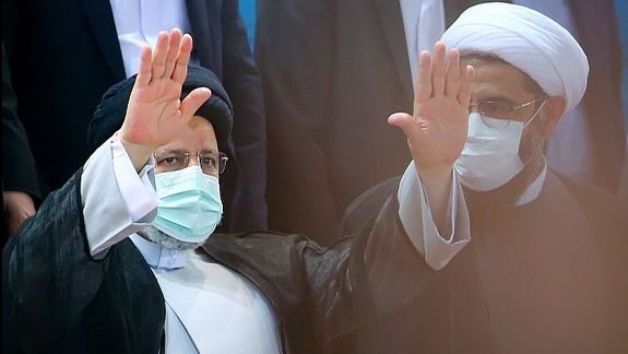 President Ebrahim Raisi during one his frequent provincial visits in Hamedan in July 2022